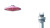 Pink Ufo Hovering Vinyl Car Decal Sticker – Waterproof & UV-Resistant 