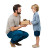 Man Receiving Gift Vinyl Car Decal Sticker – Waterproof & UV-Resistant 