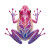 Purple Frog Logo Vinyl Car Decal Sticker – Waterproof & UV-Resistant 