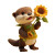 Happy Otter Toy Vinyl Car Decal Sticker – Waterproof & UV-Resistant 