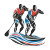 Paddleboard Race Logo Vinyl Car Decal Sticker – Waterproof & UV-Resistant 