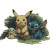 Pikachu Baby Yoda Stitch Vinyl Car Decal Sticker – Waterproof & UV-Resistant 