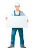 Worker Holding Paper Vinyl Car Decal Sticker – Waterproof & UV-Resistant 