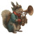 Steampunk Squirrel Horn Vinyl Car Decal Sticker – Waterproof & UV-Resistant 