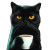Grumpy Black Cat Vinyl Car Decal Sticker – Waterproof & UV-Resistant 