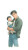 Asian Father And Baby V2 Vinyl Car Decal Sticker – Waterproof & UV-Resistant 