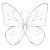 Butterfly Coloring Page Vinyl Car Decal Sticker – Waterproof & UV-Resistant 