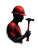 Construction Worker Illustration Vinyl Car Decal Sticker – Waterproof & UV-Resistant 