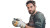 Young Tiler Working Vinyl Car Decal Sticker – Waterproof & UV-Resistant 