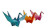 Colorful Origami Cranes Vinyl Car Decal Sticker – Waterproof & UV-Resistant 