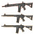 Modern Assault Rifle Vinyl Car Decal Sticker – Waterproof & UV-Resistant 