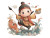 Chibi Kui Xing Vinyl Car Decal Sticker – Waterproof & UV-Resistant 