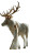 Golden Embroidered Deer Vinyl Car Decal Sticker – Waterproof & UV-Resistant 
