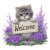 Sweet Welcome Cat Vinyl Car Decal Sticker – Waterproof & UV-Resistant 