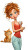 Cartoon Girl With Cat V4 Vinyl Car Decal Sticker – Waterproof & UV-Resistant 
