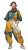 Futuristic Korean Hiker Vinyl Car Decal Sticker – Waterproof & UV-Resistant 