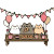 Pusheen Pizza Party Vinyl Car Decal Sticker – Waterproof & UV-Resistant 