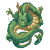 Green Dragon Shenron Vinyl Car Decal Sticker – Waterproof & UV-Resistant 