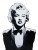 Marilyn In Tuxedo Vinyl Car Decal Sticker – Waterproof & UV-Resistant 4.1066666666666665"