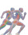 Athletic Runners Duo Vinyl Car Decal Sticker – Waterproof & UV-Resistant 4.0"