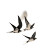 Flying Swallows Vinyl Car Decal Sticker – Waterproof & UV-Resistant 6.826666666666667"