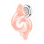 Silver Pink Seashell Vinyl Car Decal Sticker – Waterproof & UV-Resistant 3.4133333333333336"