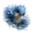 Blue Fluffy Bird Vinyl Car Decal Sticker – Waterproof & UV-Resistant 6.826666666666667"