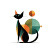 Geometric Cat Logo V2 Vinyl Car Decal Sticker – Waterproof & UV-Resistant 6.826666666666667"