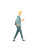 Blond Man Walking Vinyl Car Decal Sticker – Waterproof & UV-Resistant 8.213333333333333"