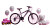 Kids' Pink Bicycle Vinyl Car Decal Sticker – Waterproof & UV-Resistant 5.4