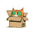 Cute Cat In Box Vinyl Car Decal Sticker – Waterproof & UV-Resistant 3.4133333333333336"