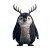 Penguin With Antlers Vinyl Car Decal Sticker – Waterproof & UV-Resistant 3.4133333333333336"