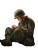 Soldier Reading Letter Vinyl Car Decal Sticker – Waterproof & UV-Resistant 4.1066666666666665"