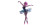 Cyberpunk Ballerina V4 Vinyl Car Decal Sticker – Waterproof & UV-Resistant 5.12"