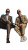 Smiling Men Contrast Vinyl Car Decal Sticker – Waterproof & UV-Resistant 9.706666666666667"