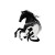 Horse Calligraphy Art Vinyl Car Decal Sticker – Waterproof & UV-Resistant 6.826666666666667"
