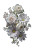 Elegant Floating Bouquet Vinyl Car Decal Sticker – Waterproof & UV-Resistant 8.96"
