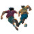 Soccer Duel Art Vinyl Car Decal Sticker – Waterproof & UV-Resistant 3.4133333333333336"