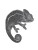 Veiled Chameleon Art Vinyl Car Decal Sticker – Waterproof & UV-Resistant 8.213333333333333"