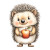 Autumn Hedgehog Apple V2 Vinyl Car Decal Sticker – Waterproof & UV-Resistant 6.826666666666667"