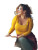 Turkish Cafe Woman Vinyl Car Decal Sticker – Waterproof & UV-Resistant 4.16"
