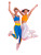 Leaping Athletes Vinyl Car Decal Sticker – Waterproof & UV-Resistant 4.1066666666666665"