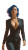 Blue-Haired Elegance Vinyl Car Decal Sticker – Waterproof & UV-Resistant 9.706666666666667"