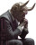 Cyber Minotaur Portrait Vinyl Car Decal Sticker – Waterproof & UV-Resistant 4.0"