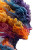 Colorful Smoke Humanoid Vinyl Car Decal Sticker – Waterproof & UV-Resistant 4.4