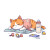 Tired Napping Cat Vinyl Car Decal Sticker – Waterproof & UV-Resistant 3.4133333333333336"