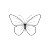 Minimalist Butterfly V2 Vinyl Car Decal Sticker – Waterproof & UV-Resistant 6.826666666666667"