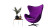 Purple Swivel Chair Vinyl Car Decal Sticker – Waterproof & UV-Resistant 5.4