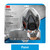 3M Respirator 54252 Half Mask Respirator; P95 Rated; NIOSH Approved; Dual Headbands; Single; With 6001 OV Cartridge And 5P71 Filter
