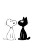 Cute Cats Duo V5 Vinyl Car Decal Sticker – Waterproof & UV-Resistant 4.4